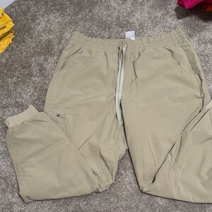 Figs Tan Jogger Scrub Pants